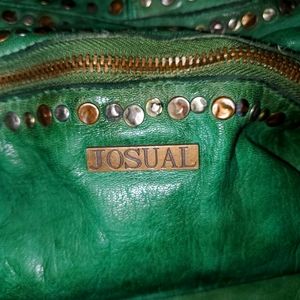 Large vintage leather tote/ shoulder strap bag